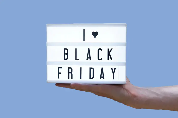 Black Friday sign representing high-intent ecommerce demand.
