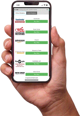 Mobile locator experience: a customer taps Buy Now and sees nearby sellers on a map.